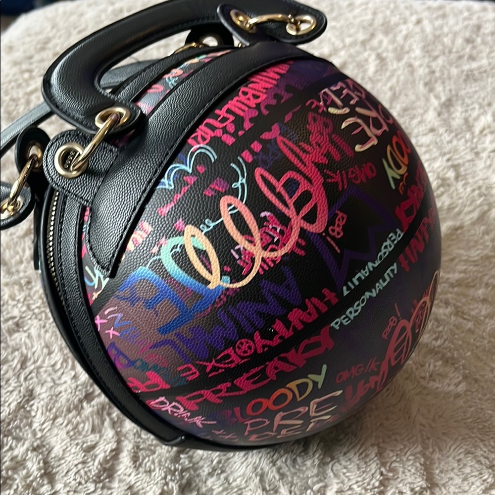 NWOT Mini Graffiti Bag with Glossy Finish
